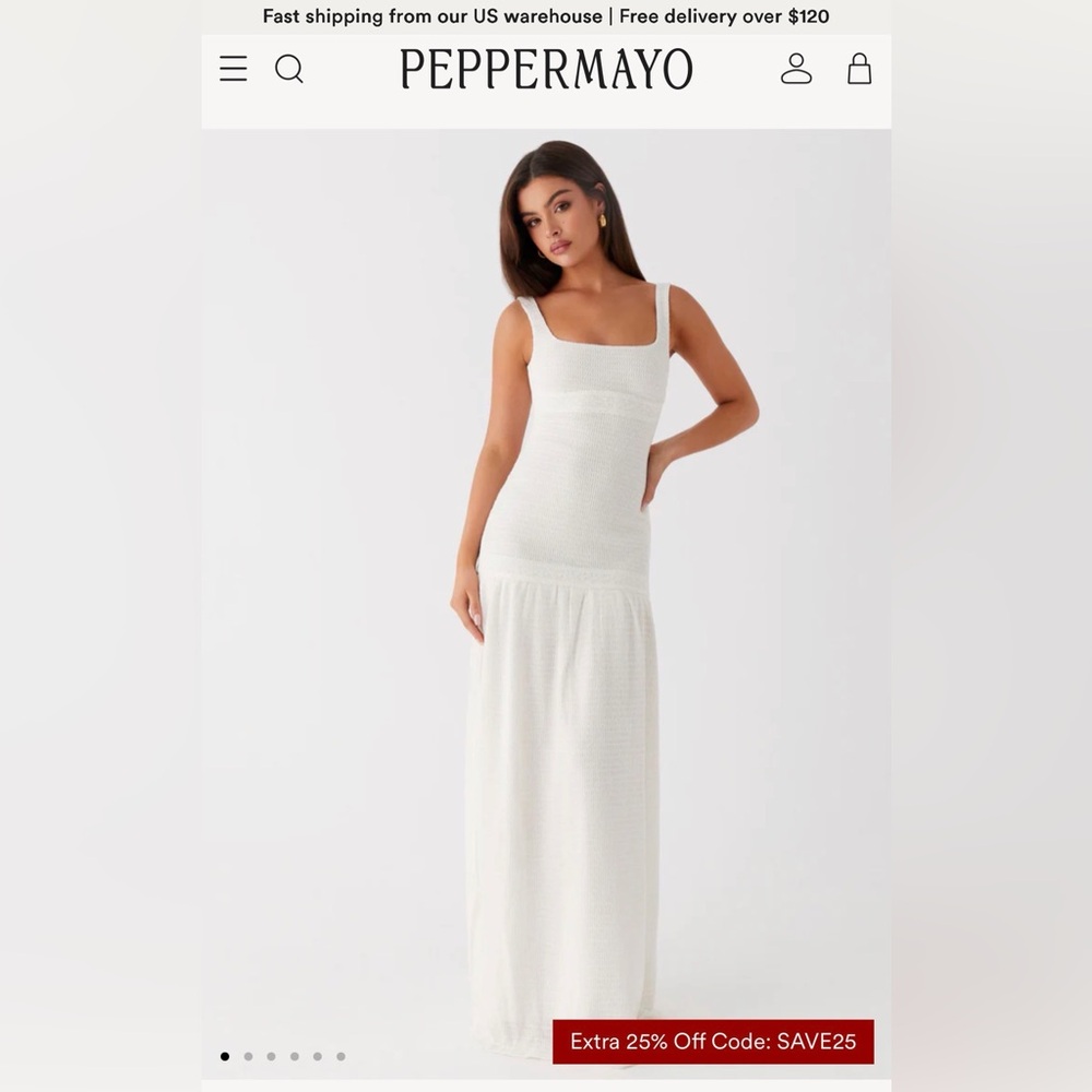 Cream Maxi Dress